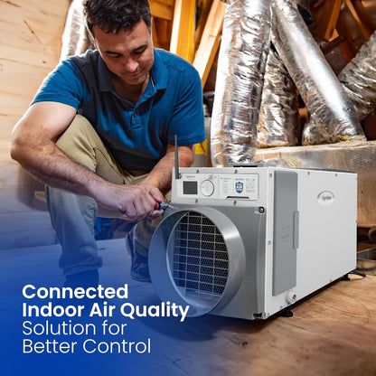 Aprilaire E070W - Wi-Fi Enabled Basement and Crawl Space Pro Dehumidifier, 70 Pints