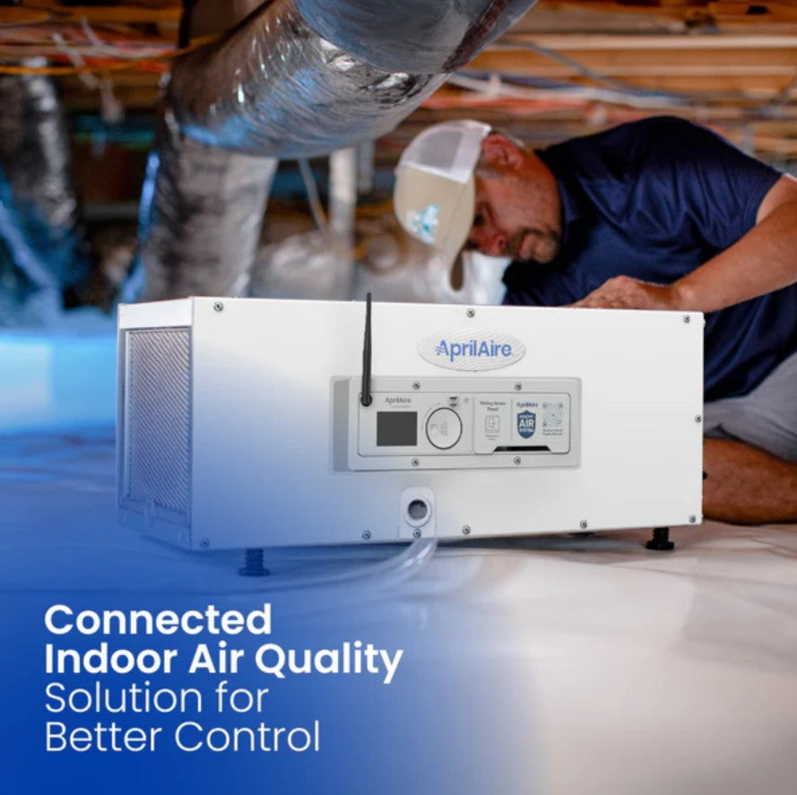 Aprilaire E050W - Wi-Fi Enabled Basement and Crawl Space Pro Dehumidifier, 50 Pints