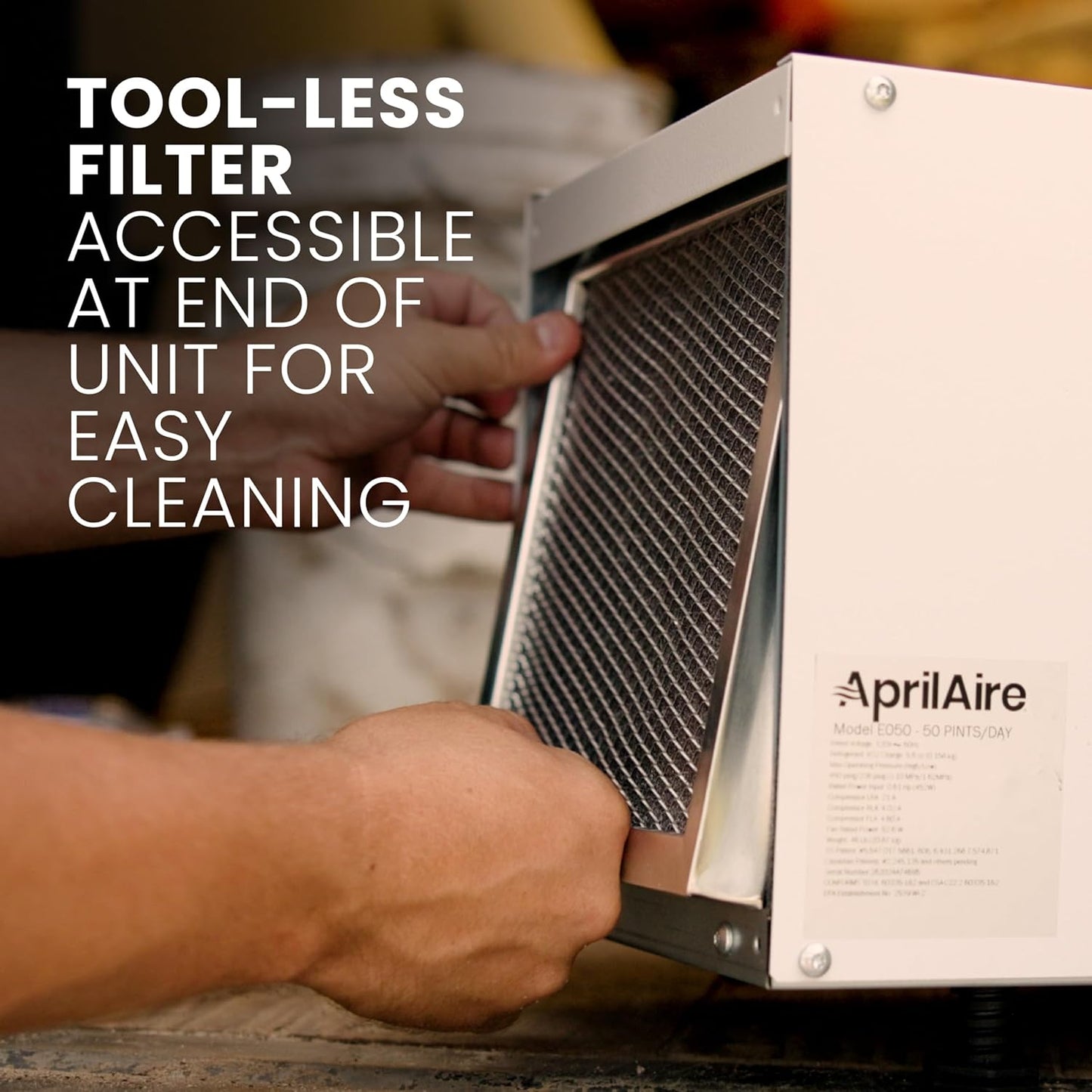 Aprilaire E050 - Basement and Crawl Space Pro Dehumidifier, 50 Pints
