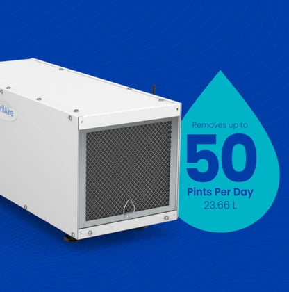 Aprilaire E050W - Wi-Fi Enabled Basement and Crawl Space Pro Dehumidifier, 50 Pints