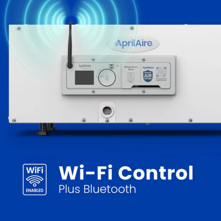 Aprilaire E050W - Wi-Fi Enabled Basement and Crawl Space Pro Dehumidifier, 50 Pints