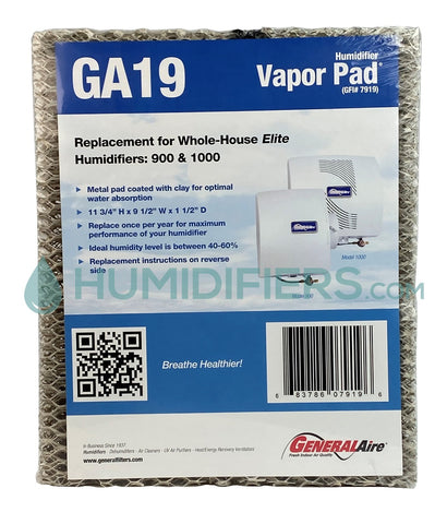 GeneralAire GA19 - Replacement Vapor Pad for 900/1000 Series, 11.75